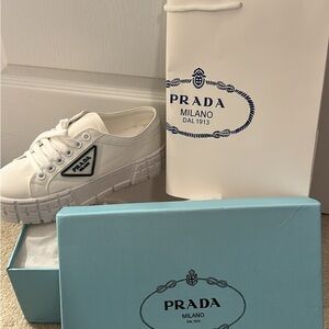 Prada Women's White Athletic Shoes